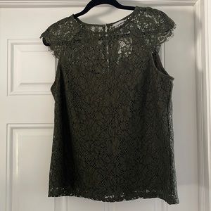 NWT H&M Lace Cap-Sleeve Top